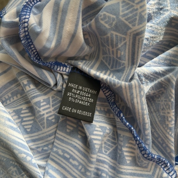 Glamour Blue Striped Pattern Maxi Dress | SIZE 10P - Picture 8 of 8